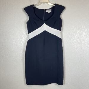 Danny and Nicole Dress Women’s Size 6 Black White Sleeveless Work Office Church